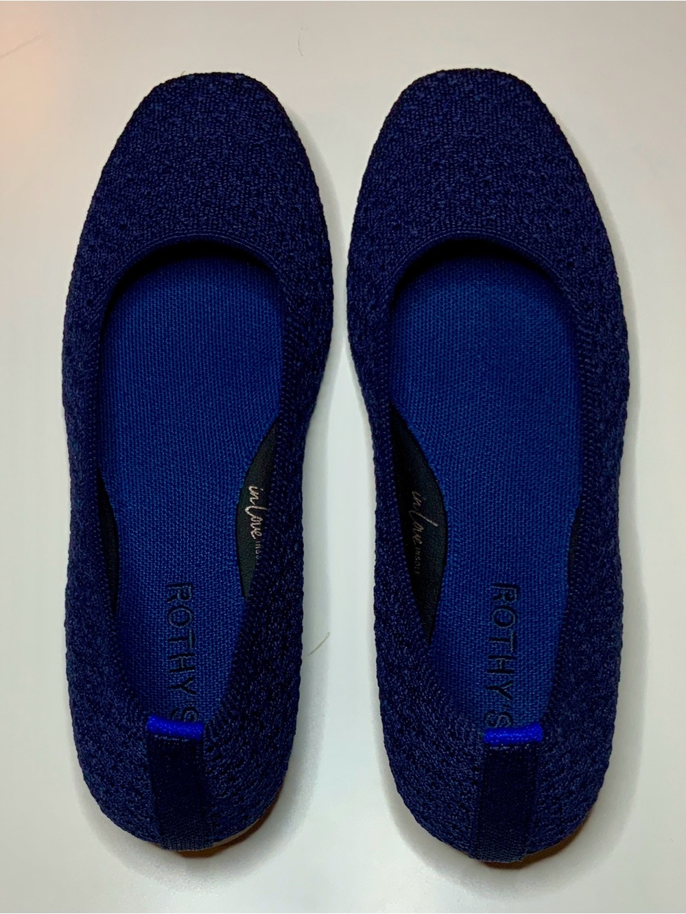 Rothy’s The Max Square Navy Crochet Flats 8.5